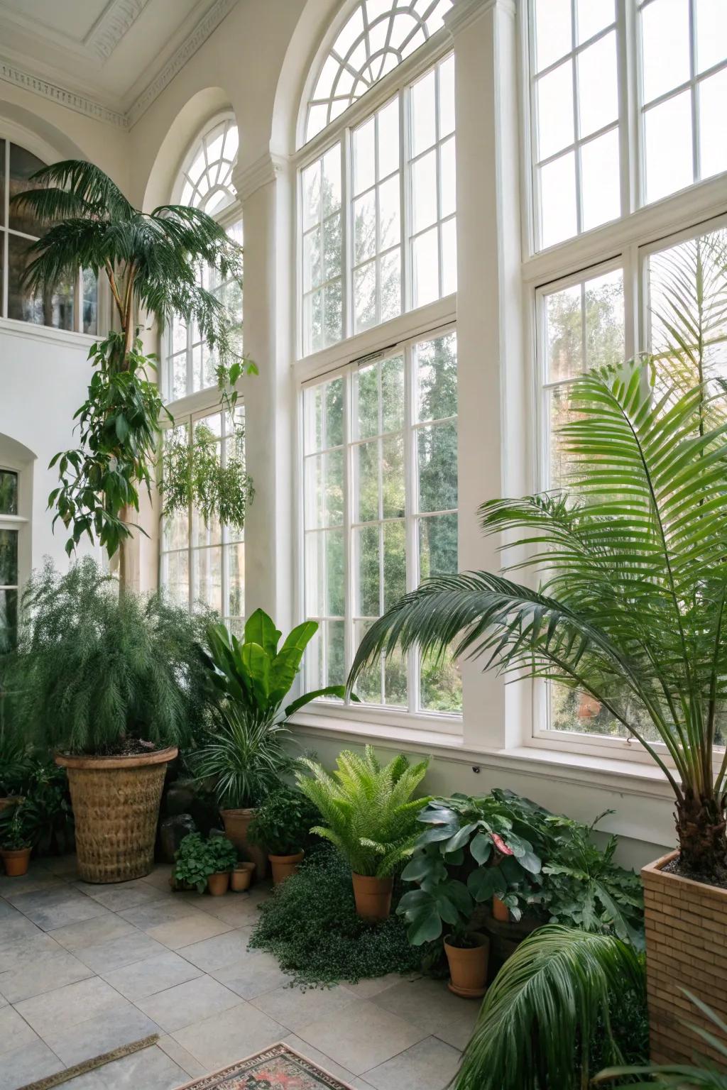 Interior plants bring a hint of the tropics indoors.