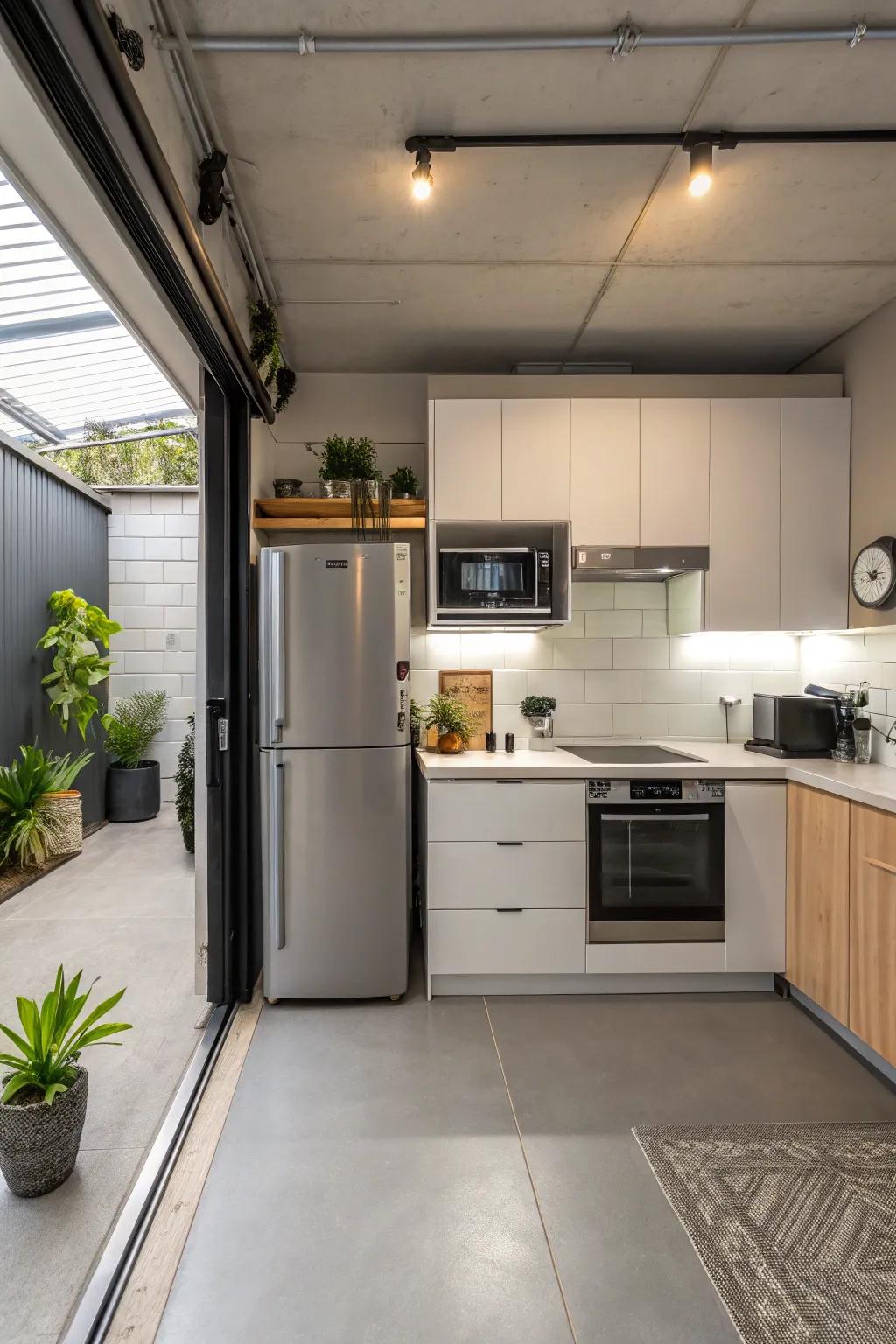 Intelligently incorporated kitchen solutions crafted for smaller spaces.