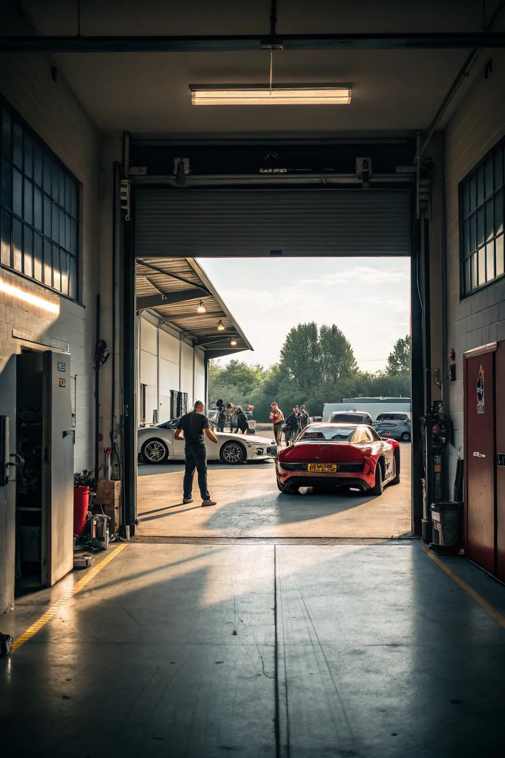A practical drive-through garage layout for smooth vehicle access.