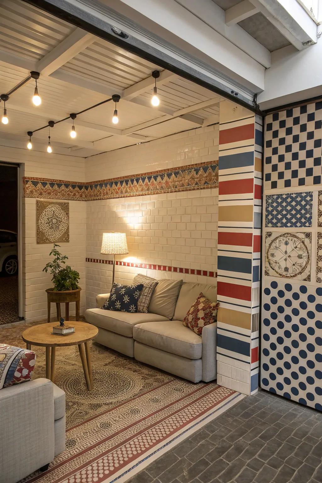 Forge distinctive designs by way of diverse tile motifs.