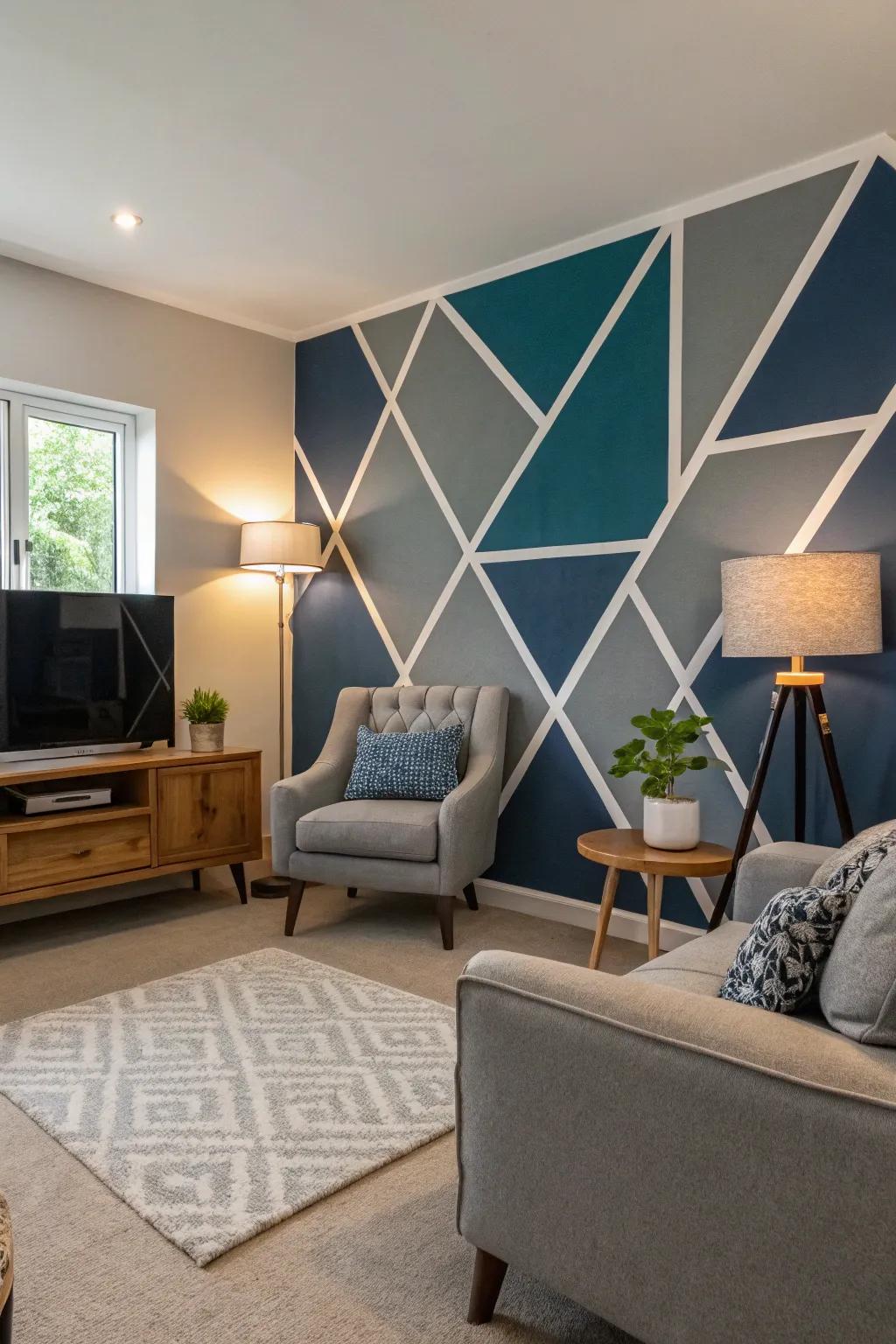 Create visual attention utilizing striking pattern blocking.