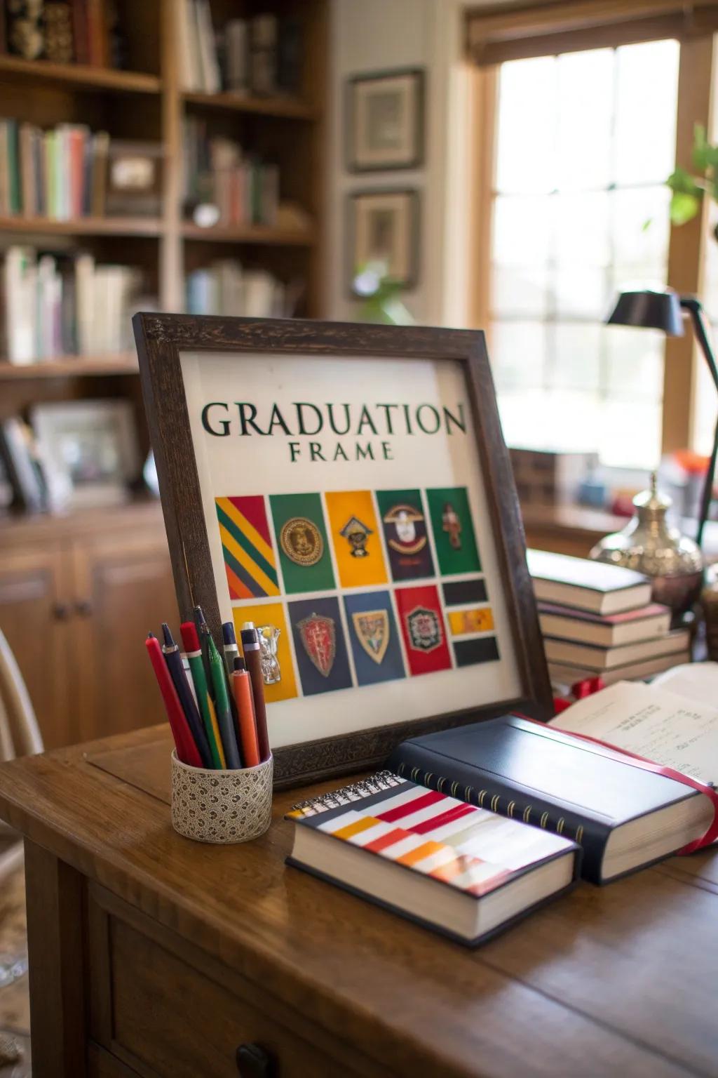 Incorporating school colors ties your décor to your educational roots.