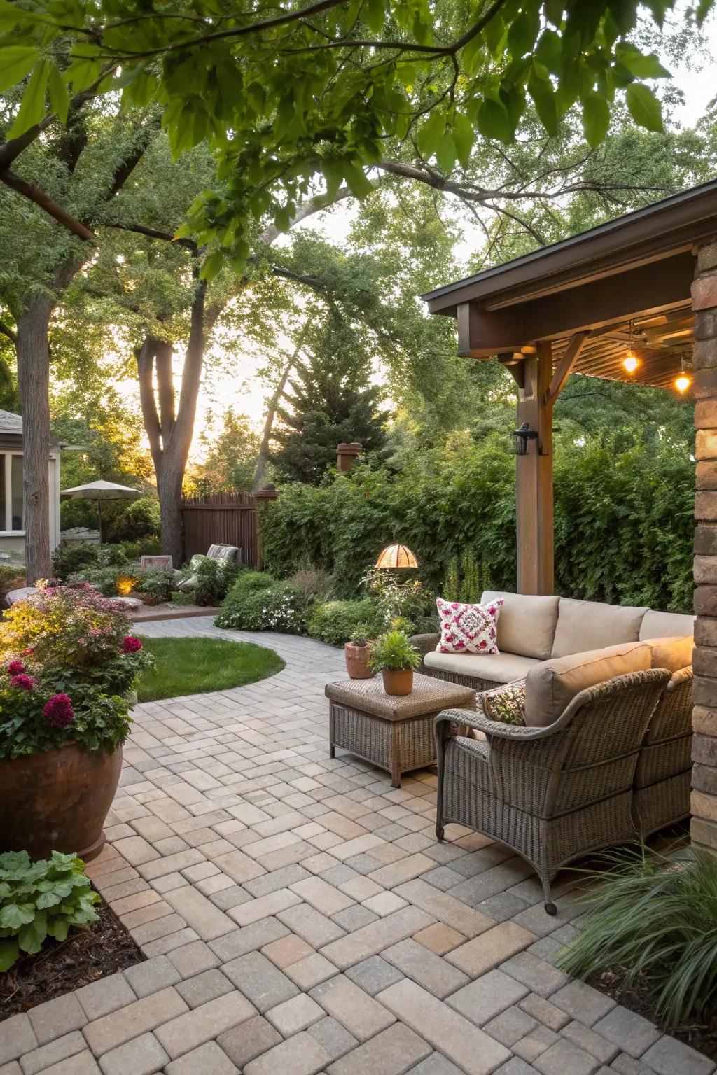 Patio spaces transform your garden into an external living expanse.