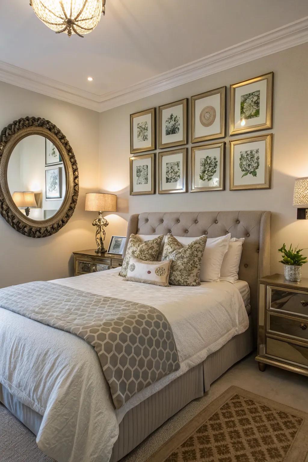 Decorative accents instill individuality and sophistication into the area.
