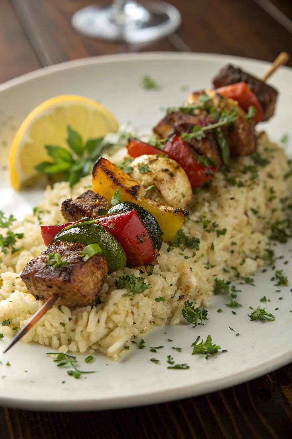 Your grilling endeavors are enhanced by a beautifully plated dinner.