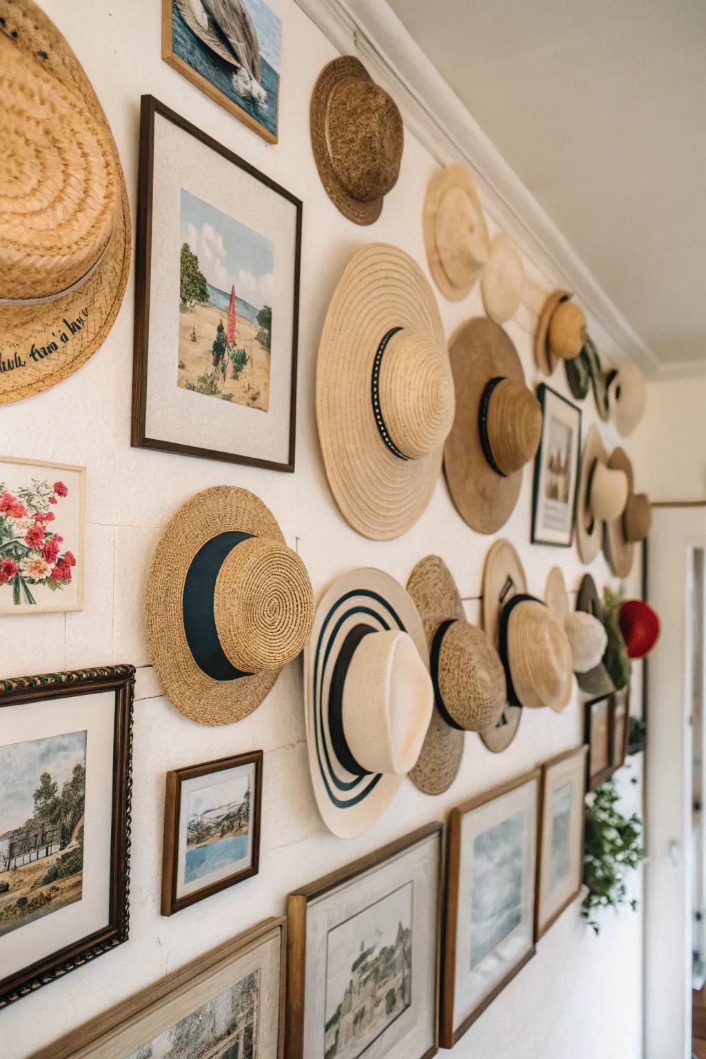 Integrate artwork to foster a cohesive hat presentation.