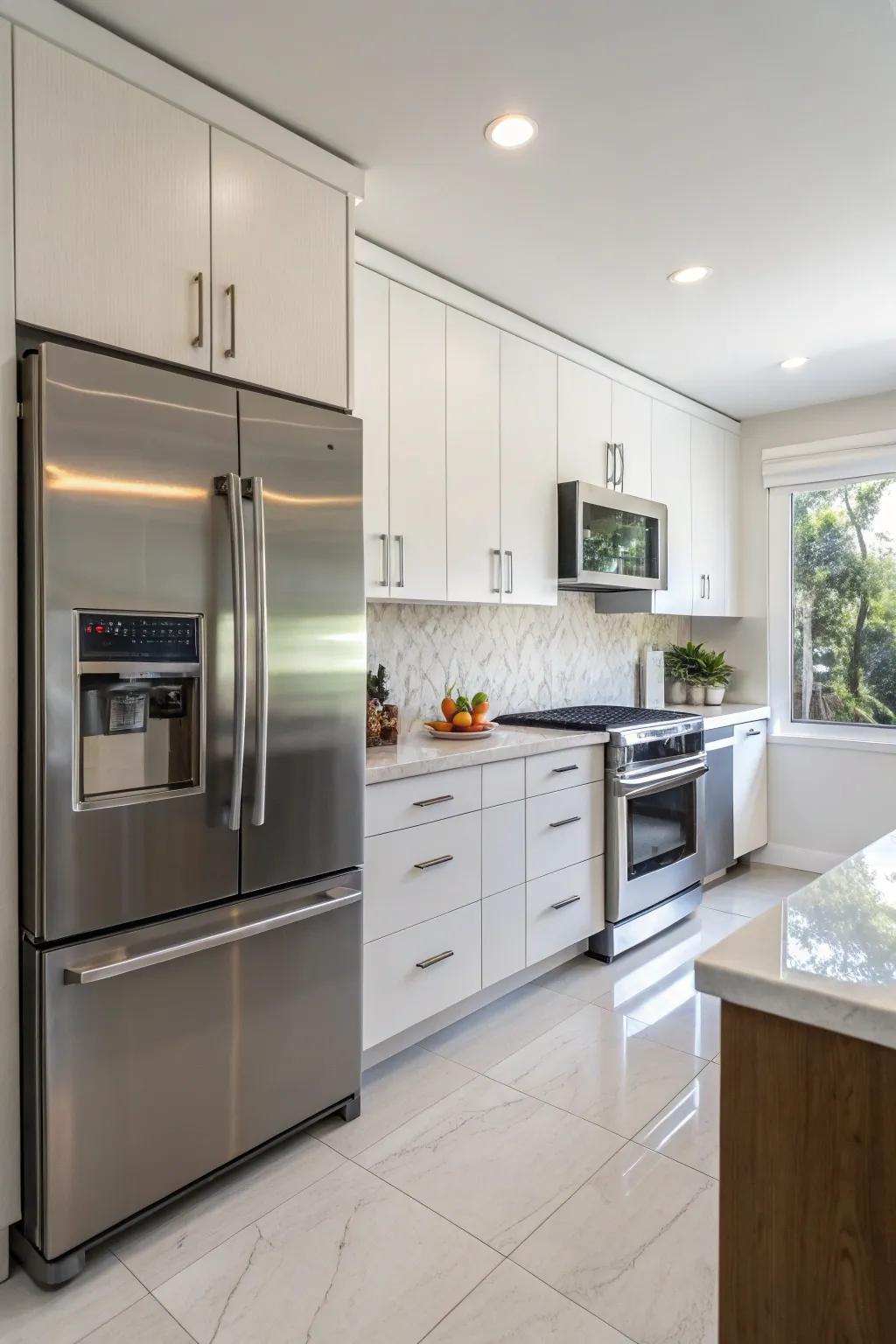 A culinary space where practicality aligns with contemporary beauty.