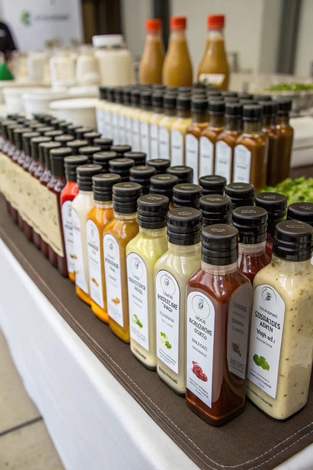 A selection of dressings to greatly enhance your salad creation.