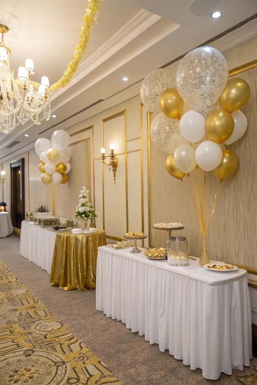 Elevate the aesthetic of the space through the implementation of a cohesive chromatic arrangement.
