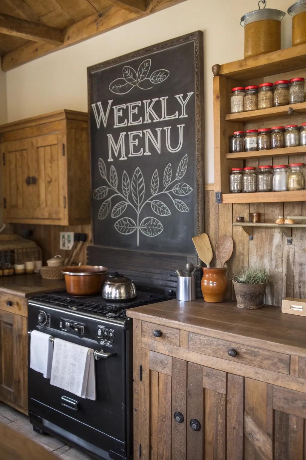 Maintain freshness with adaptable chalkboard notices.