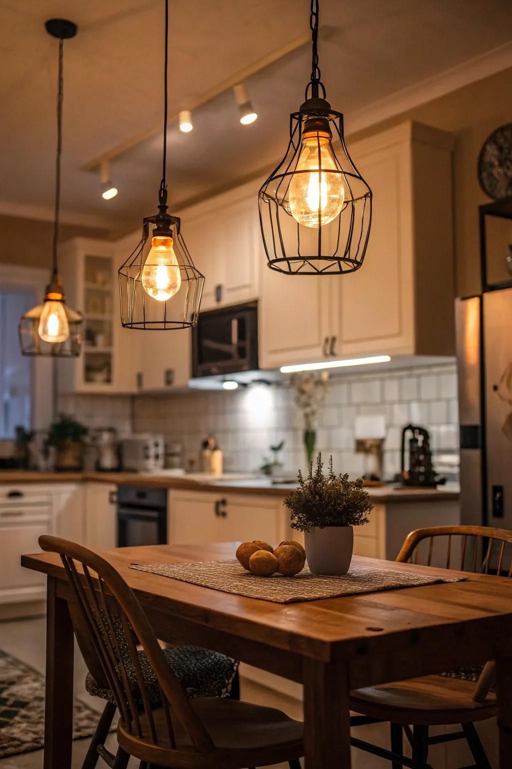 Practical lighting enriches the ambiance with warmth and comfort.