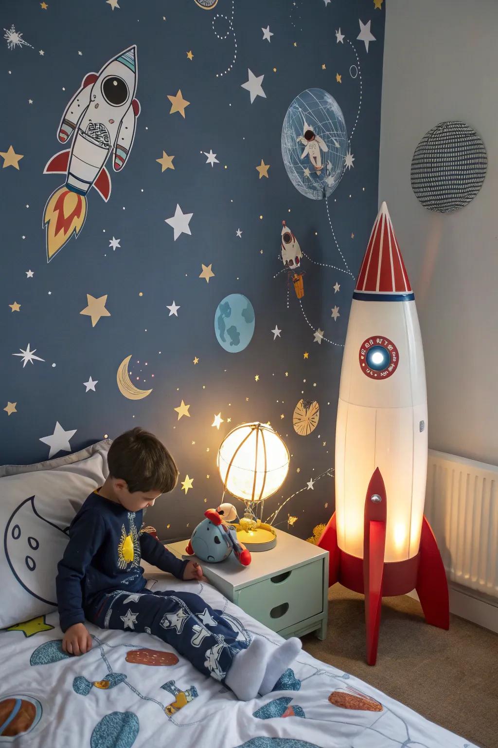 An astronomical-themed personal space igniting imagination and marvel.