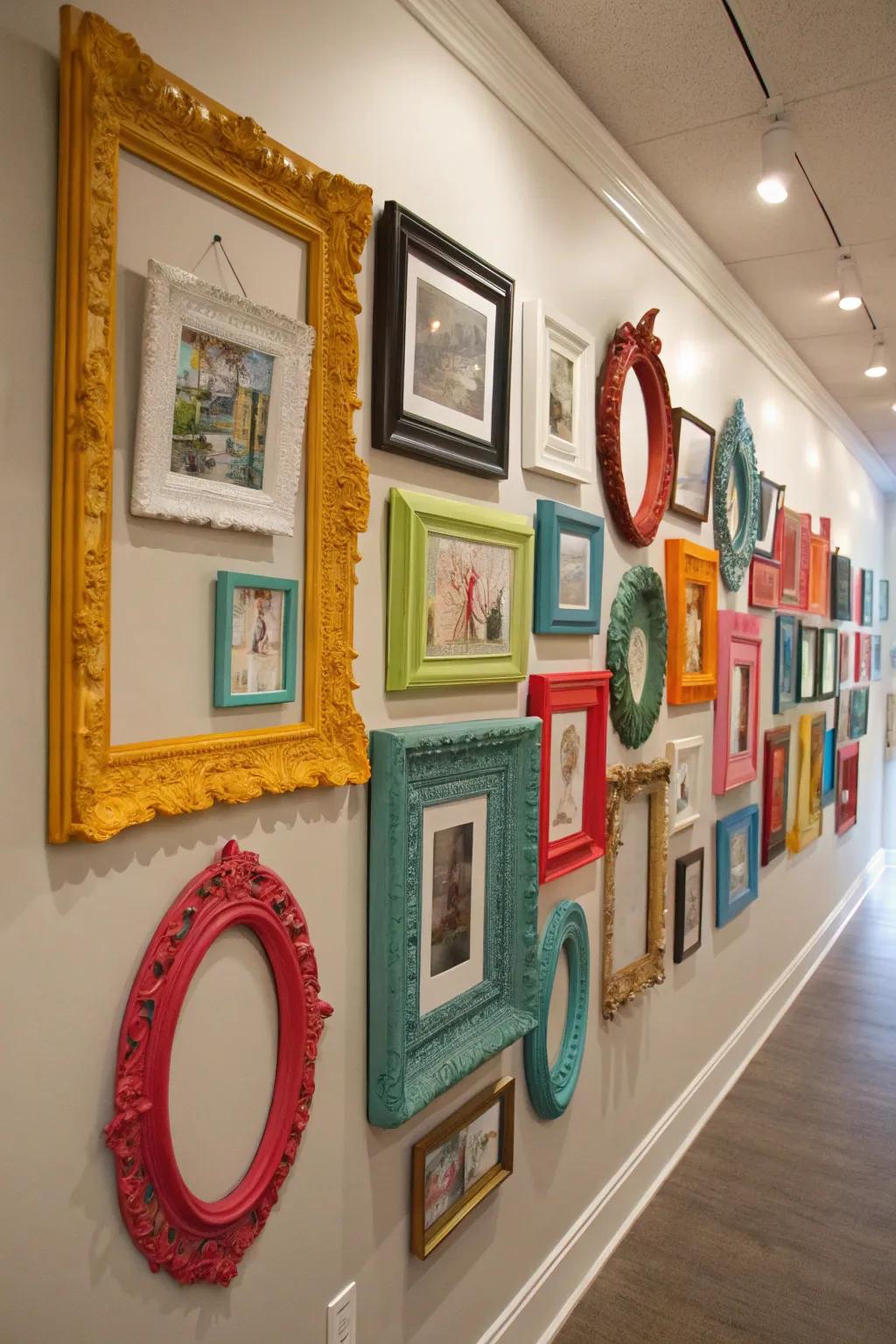 Antique frames imbue character and heritage.