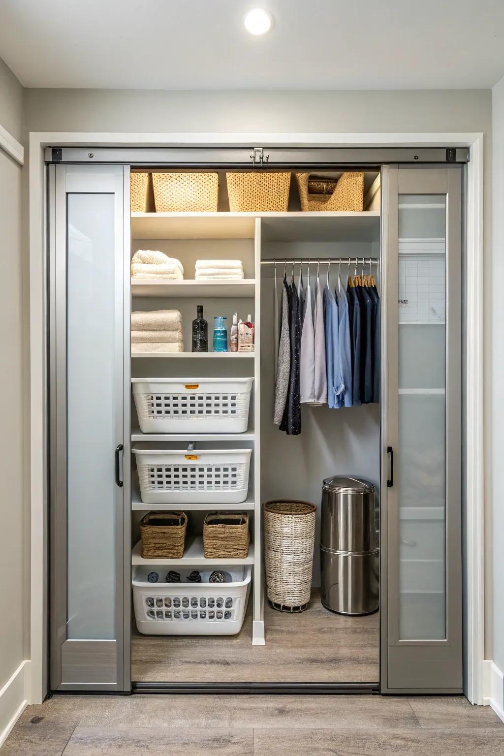 Folding doors bring usefulness without sacrificing aesthetics.