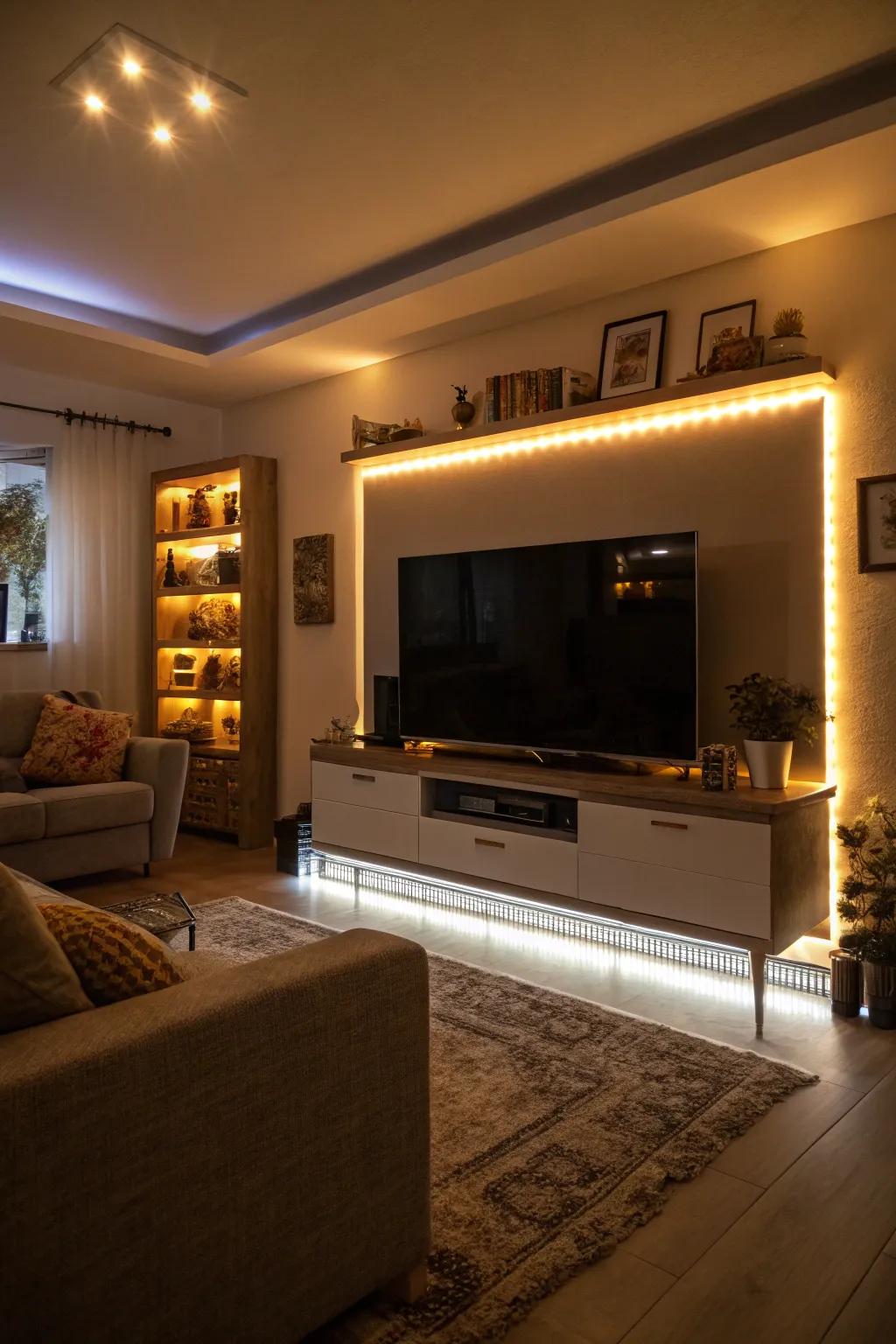 Enrich television viewing via LED backlighting.