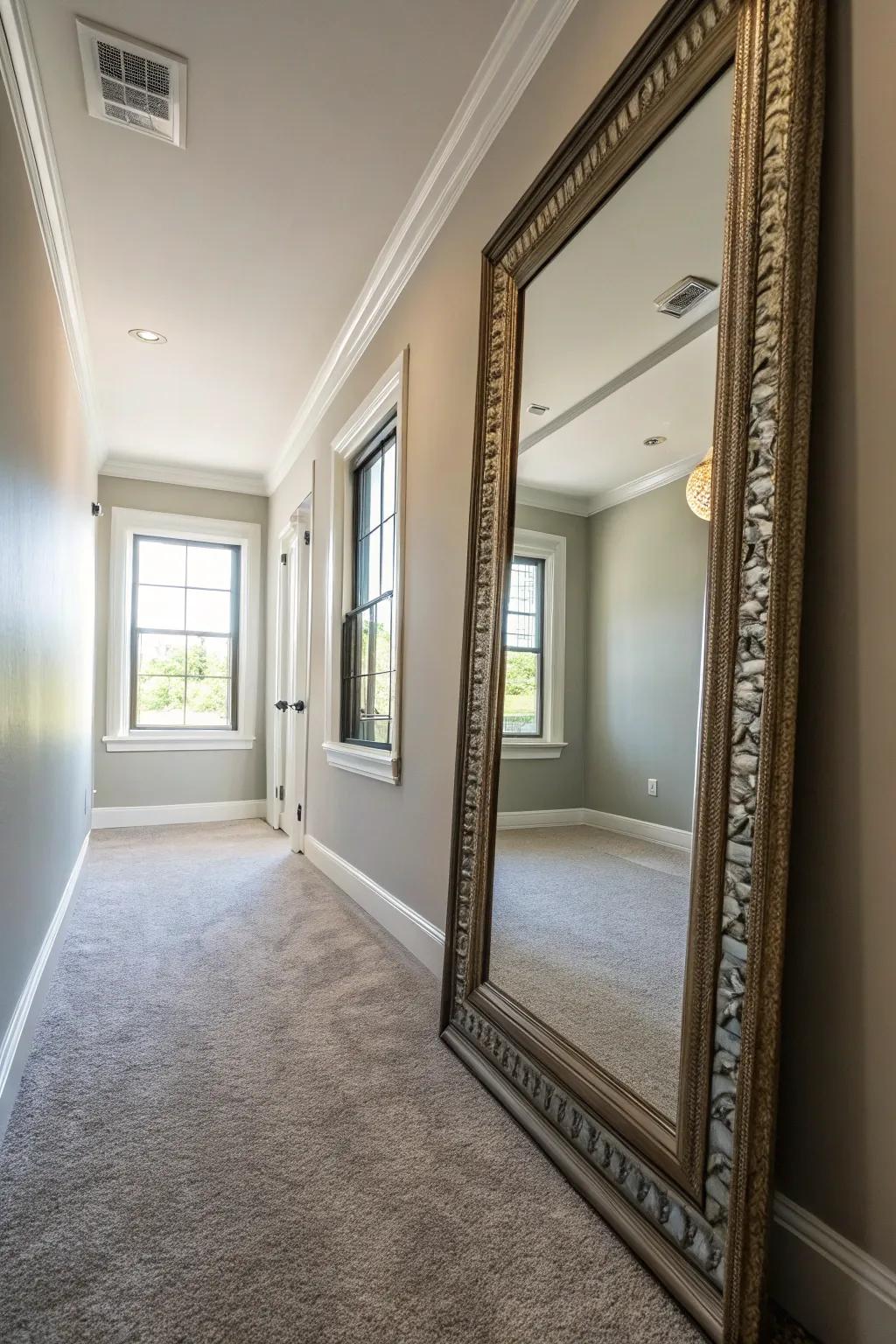 Looking glasses proficiently amplify light, fabricating a brighter and more spacious sensation.