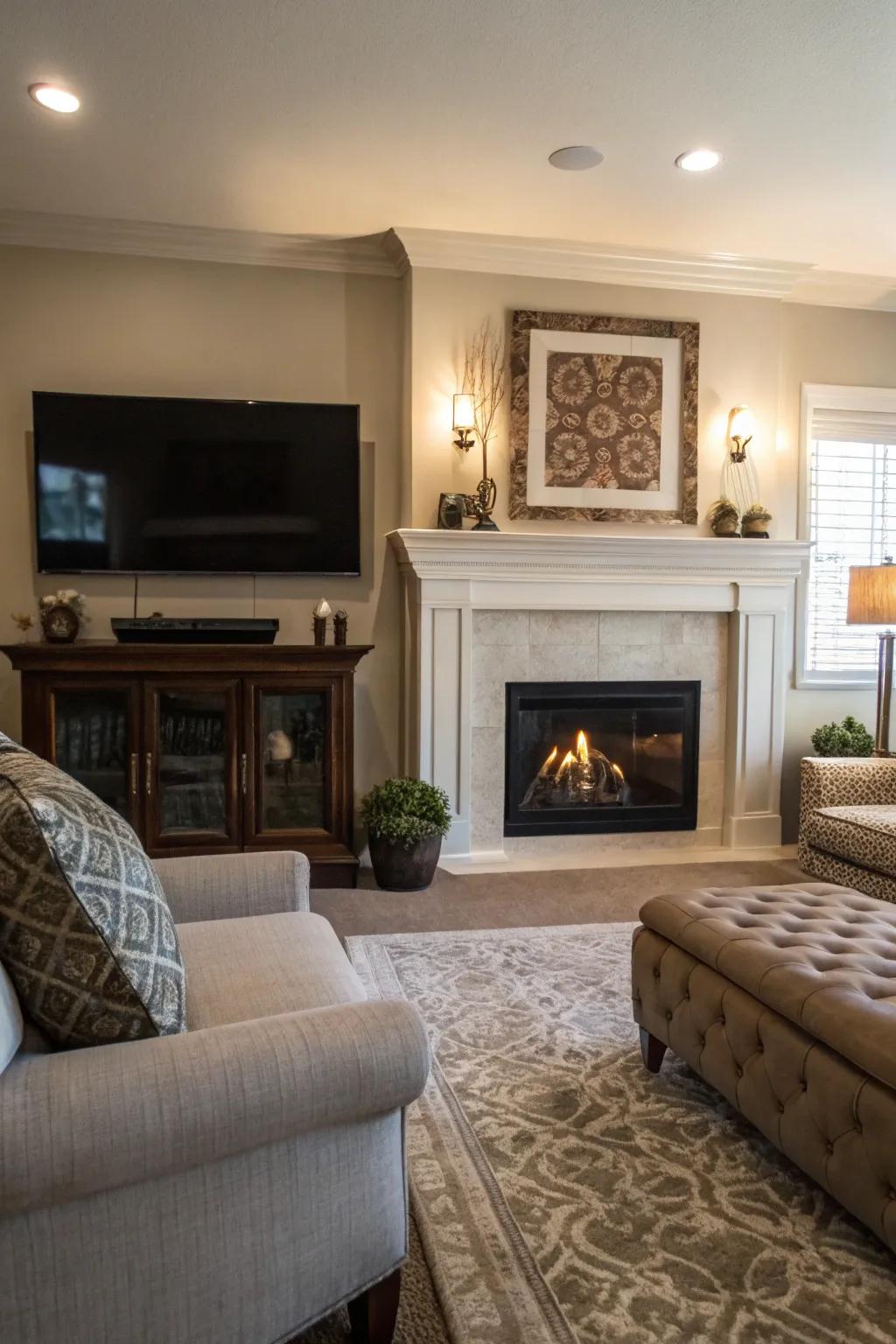 Symmetry provides equilibrium and unity to the setting.