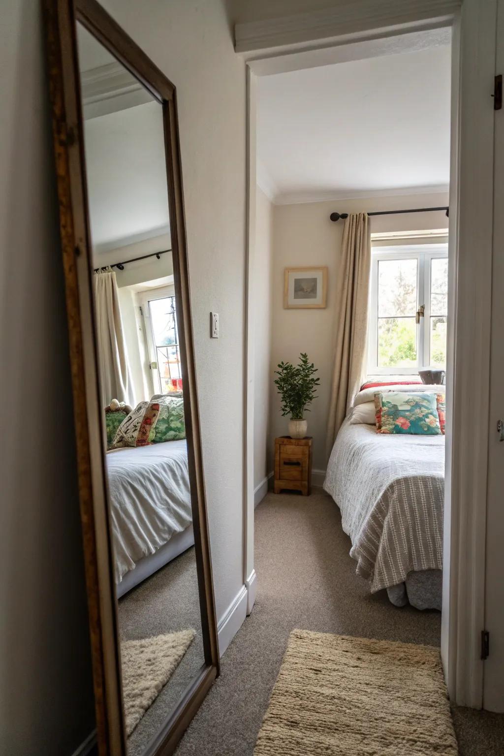 Utilize mirrors to enhance depth and light.