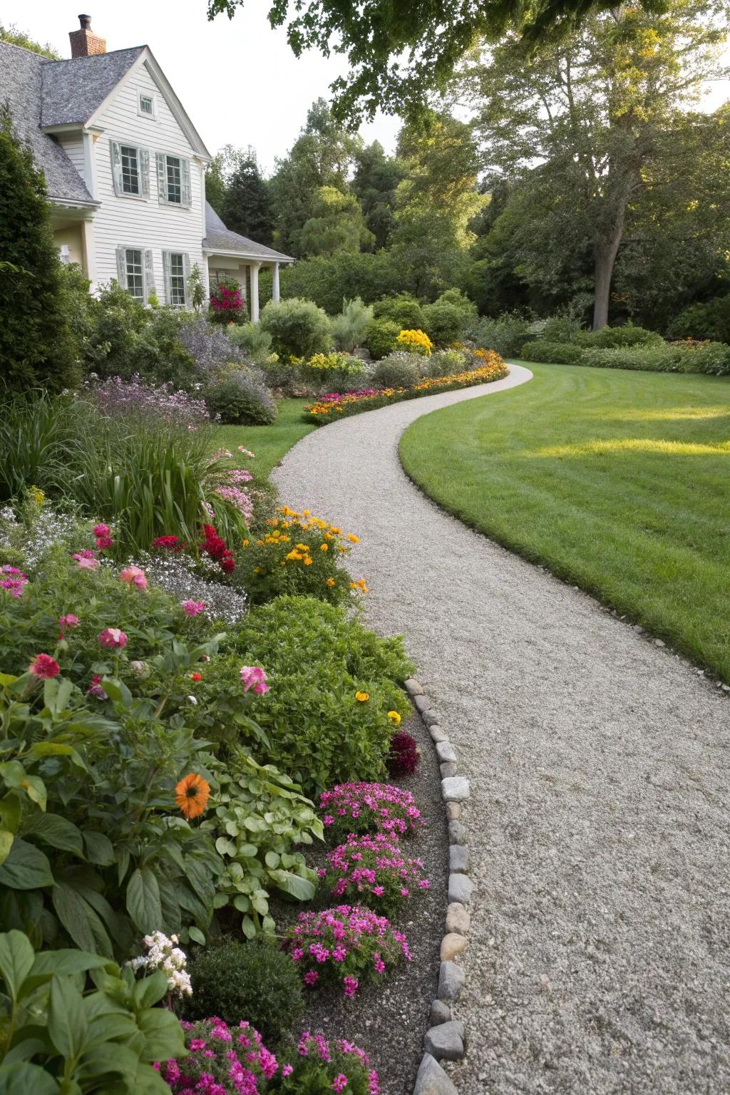 Gravel paths add functionality and charm to your garden layout.