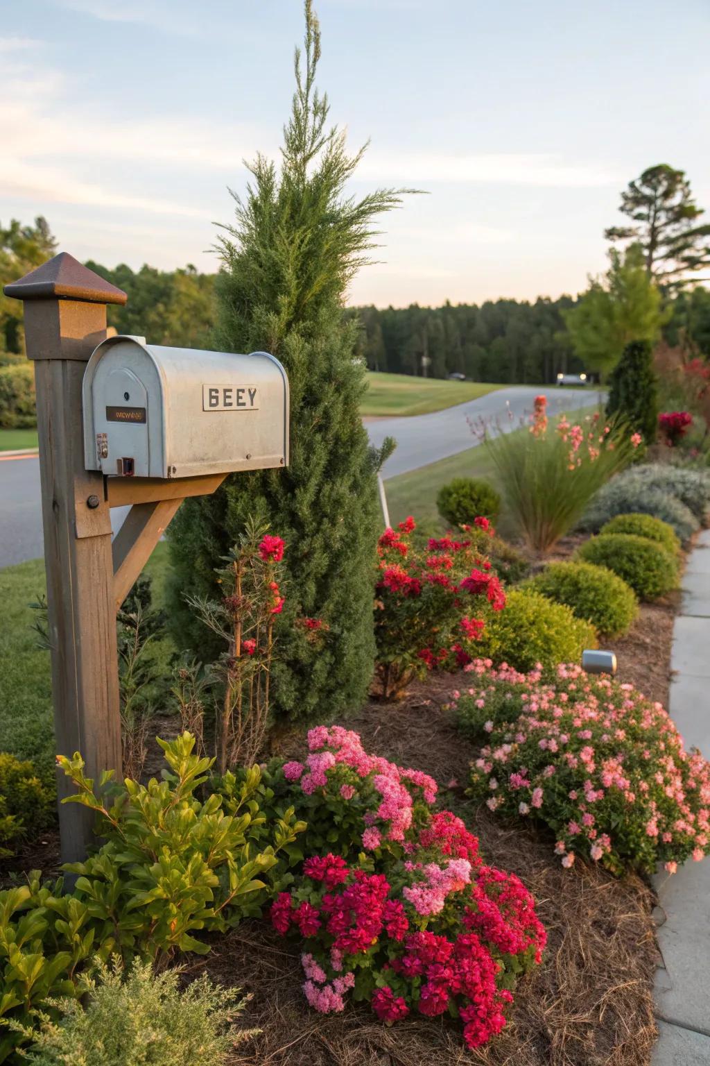 Robust greenery and perennials inject dynamic color throughout the year.