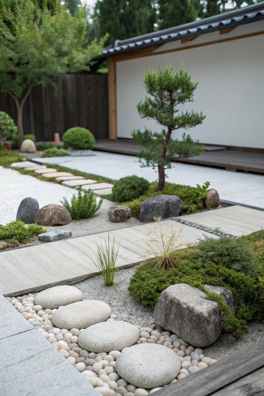 Minimalistic design creating a naturally elegant garden.