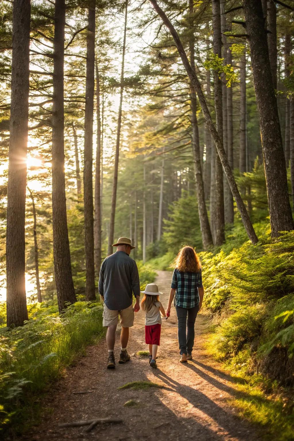 A family’s nature adventure on a picturesque Maine trail.