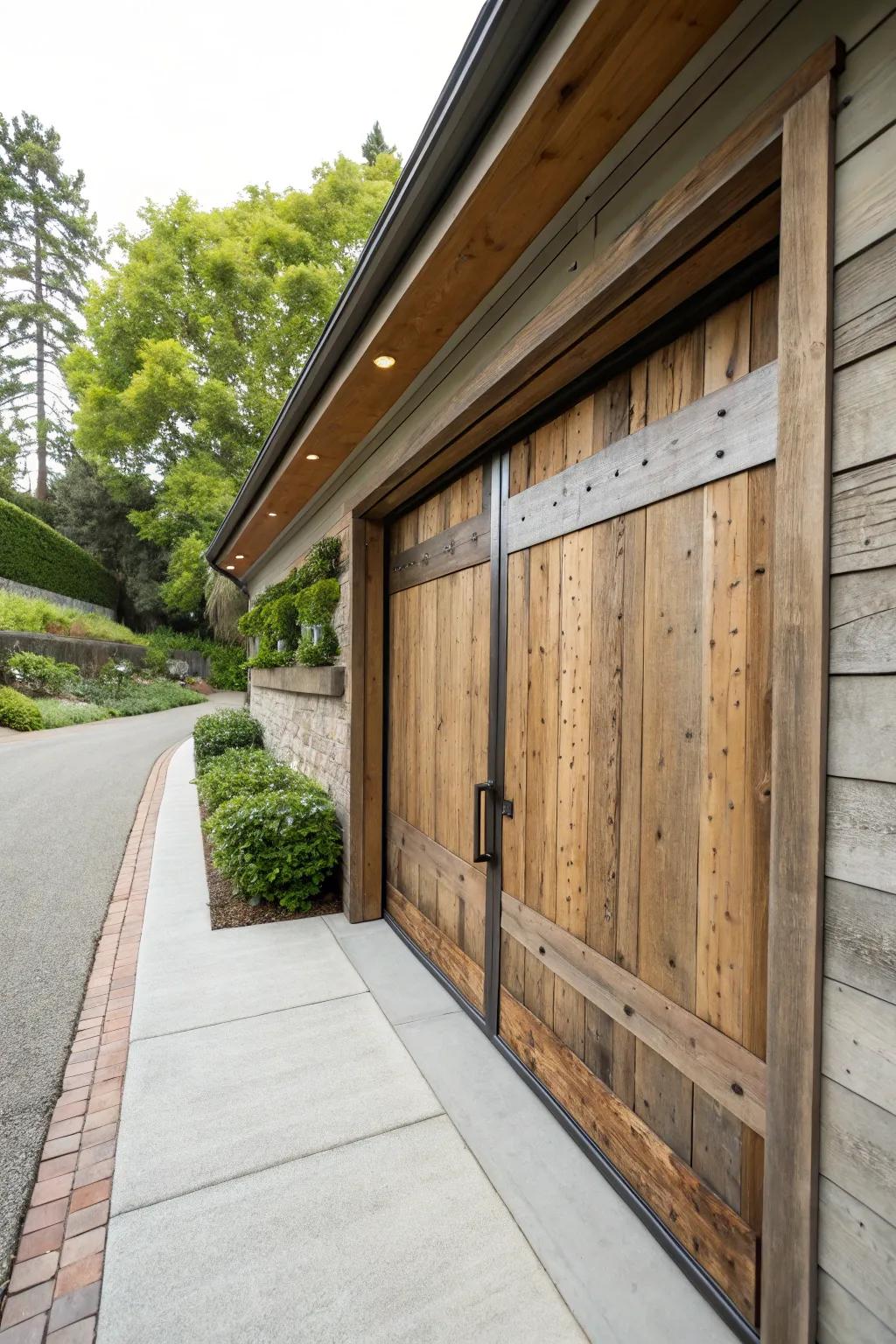 Eco-friendly resources contribute a sustainable element to garage doors.