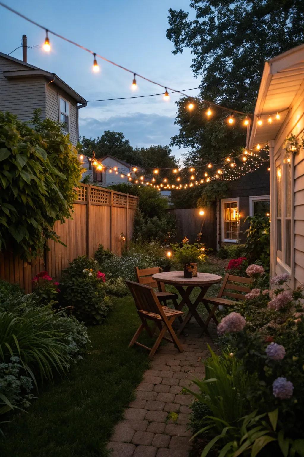 Subtle lighting crafts a welcoming and delightful atmosphere.