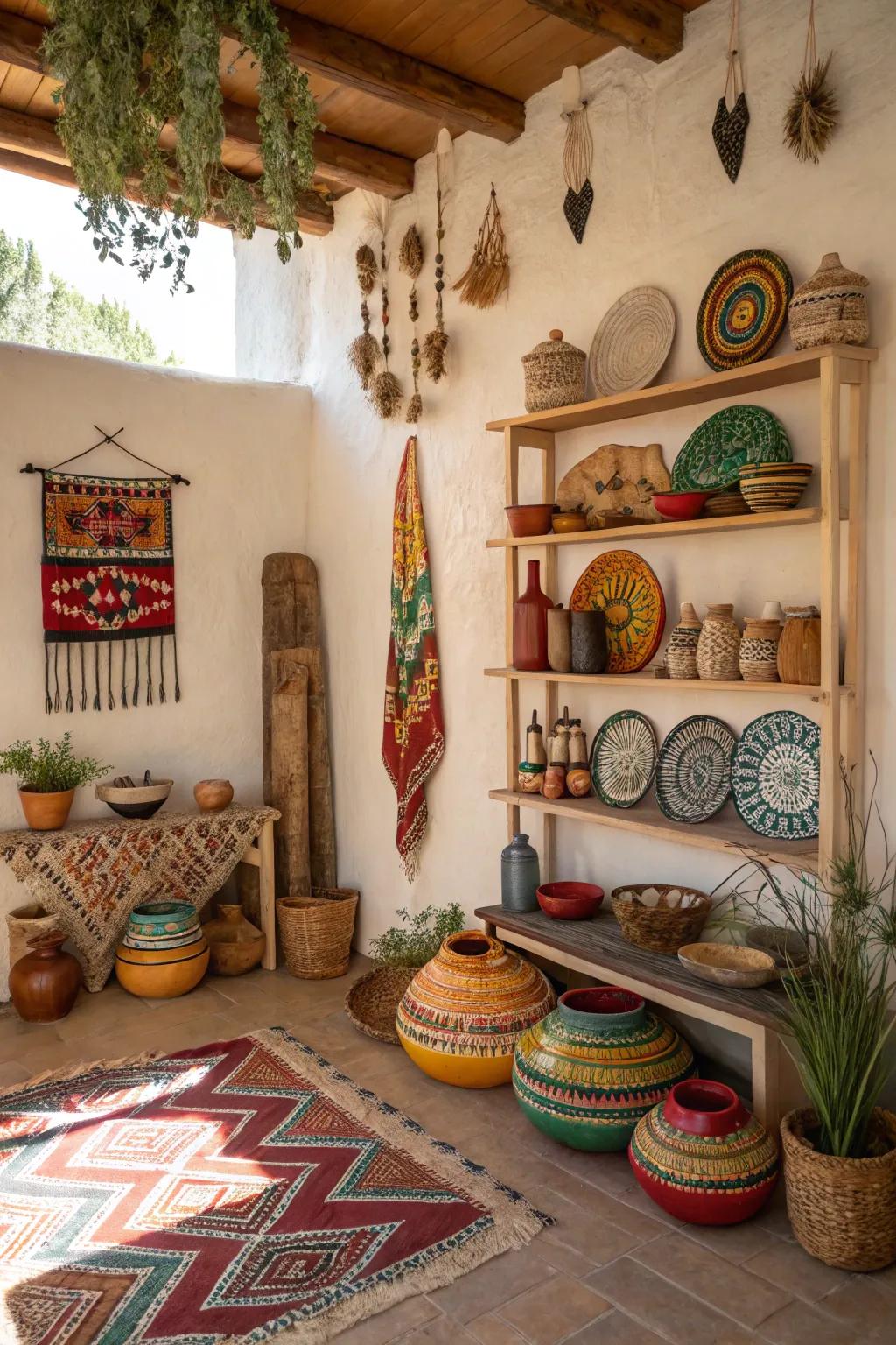 Cultural embellishments deepen the individuality of your decor.