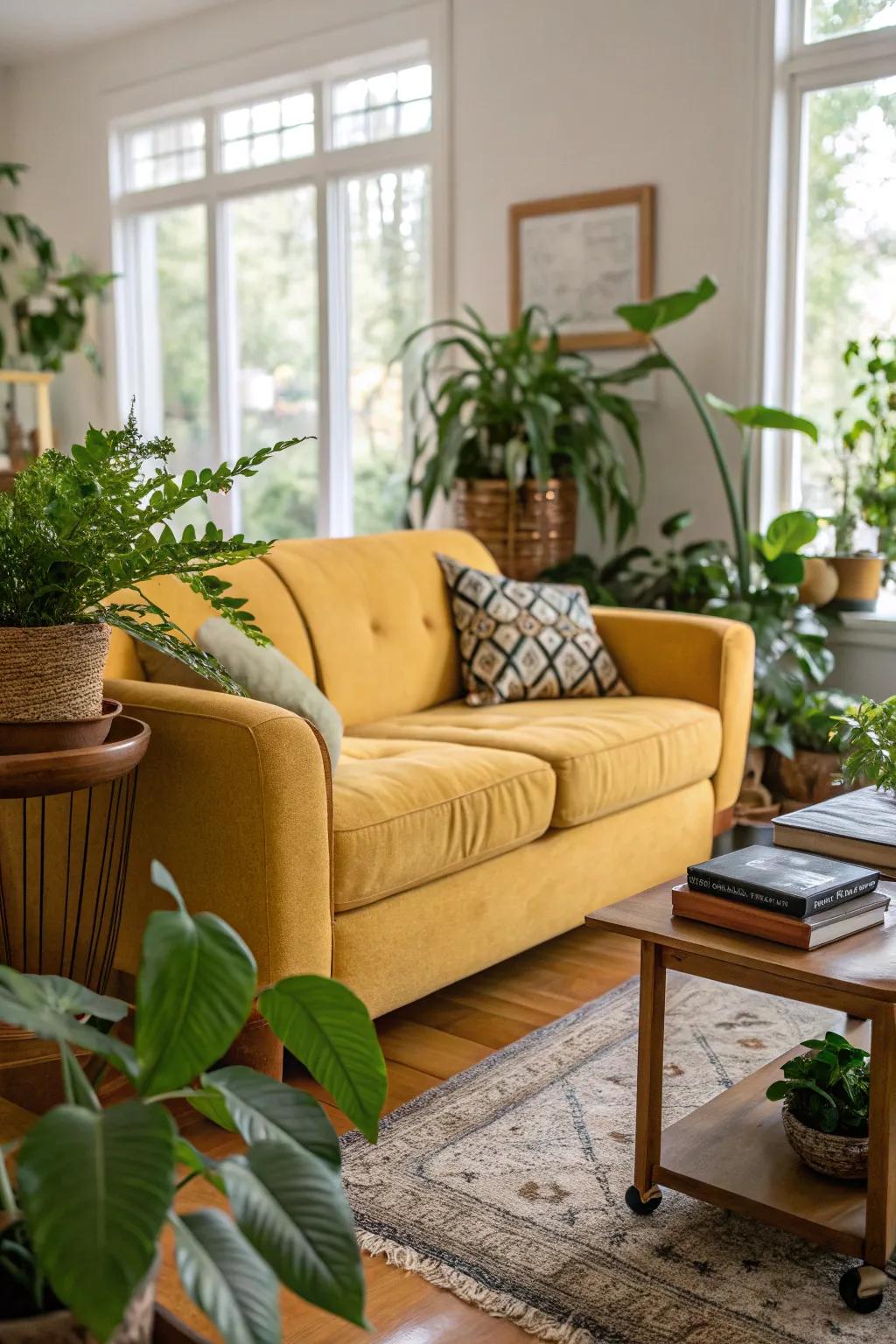 Verdure inspires animation and vitality within the expanse.