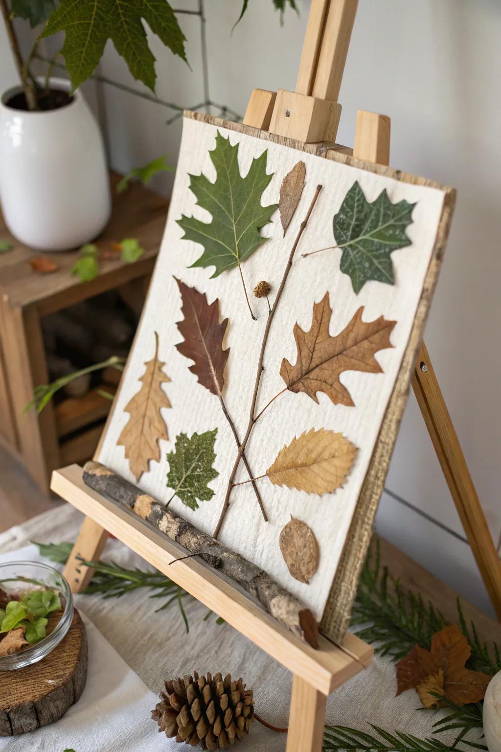 An uncomplicated DIY venture employing organic materials such as foliage and bark.