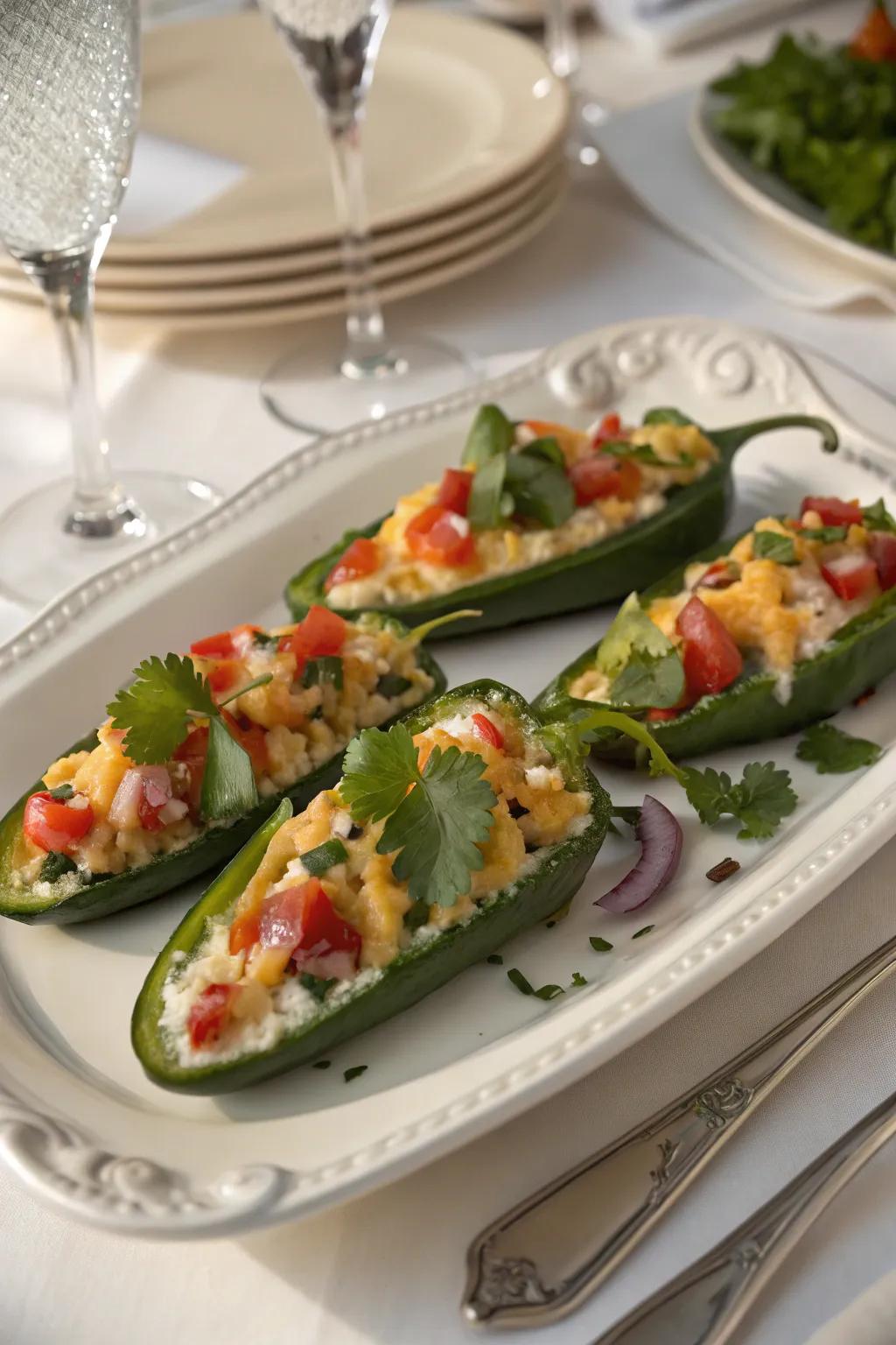 Enhance your Thanksgiving celebration using spicy stuffed peppers.