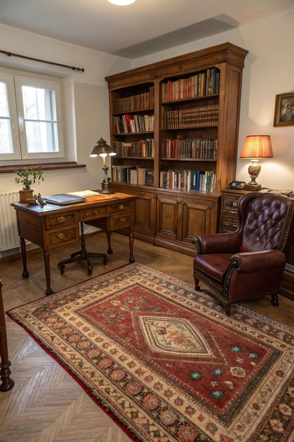 An element of opulence by way of an Eastern carpet