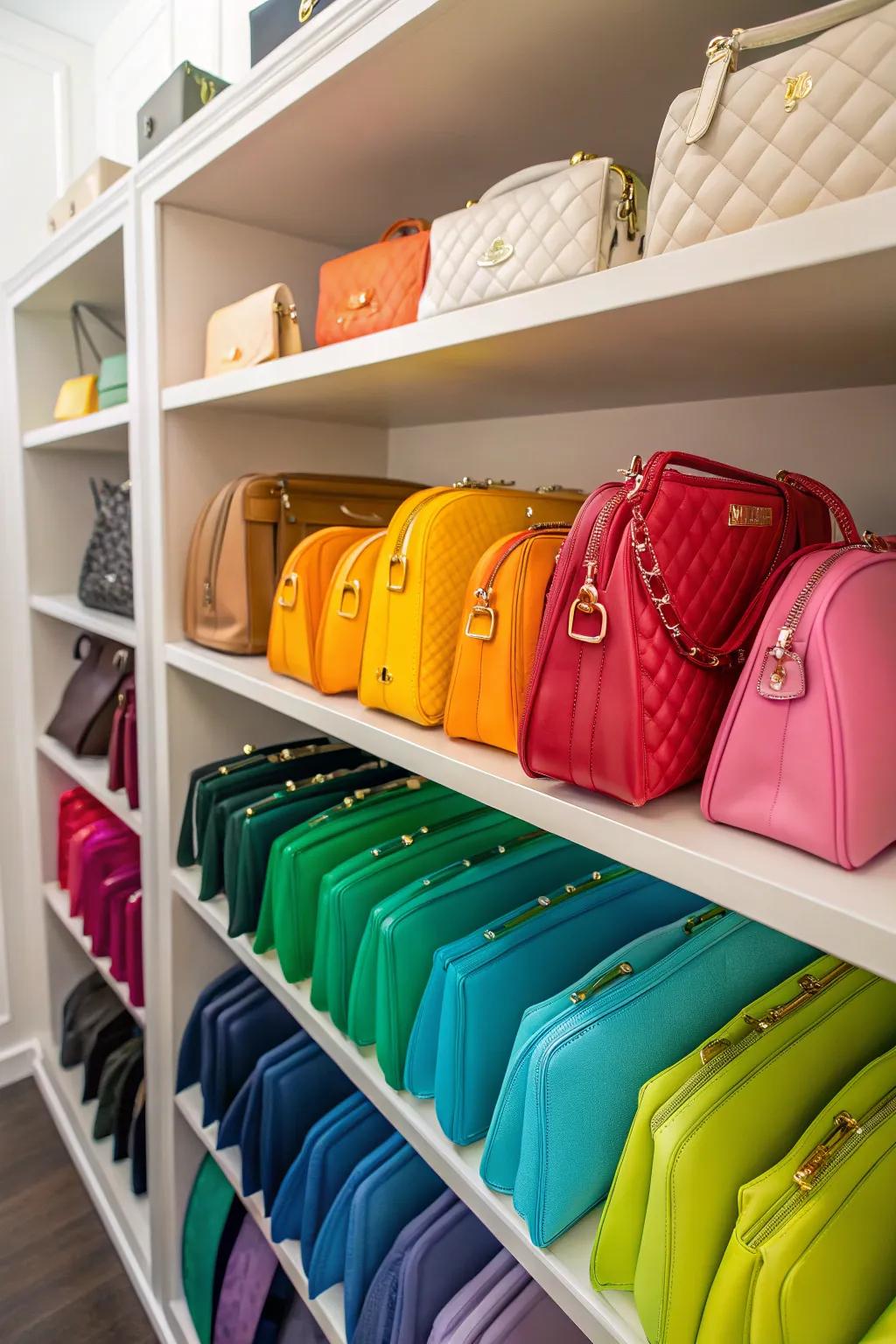 Color coordination adds visual harmony to your closet.