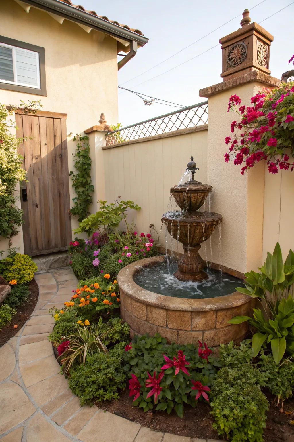Small wall fountains are ideal for tight spaces.