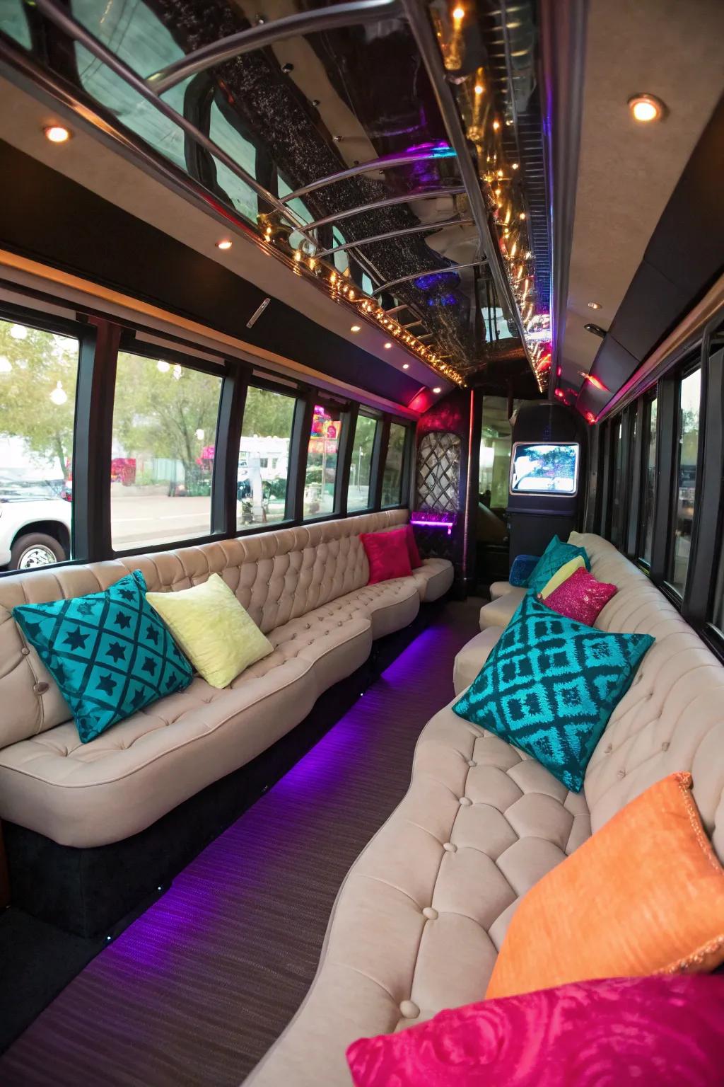 Cozy seating guarantees your guests unwind and relish the journey.