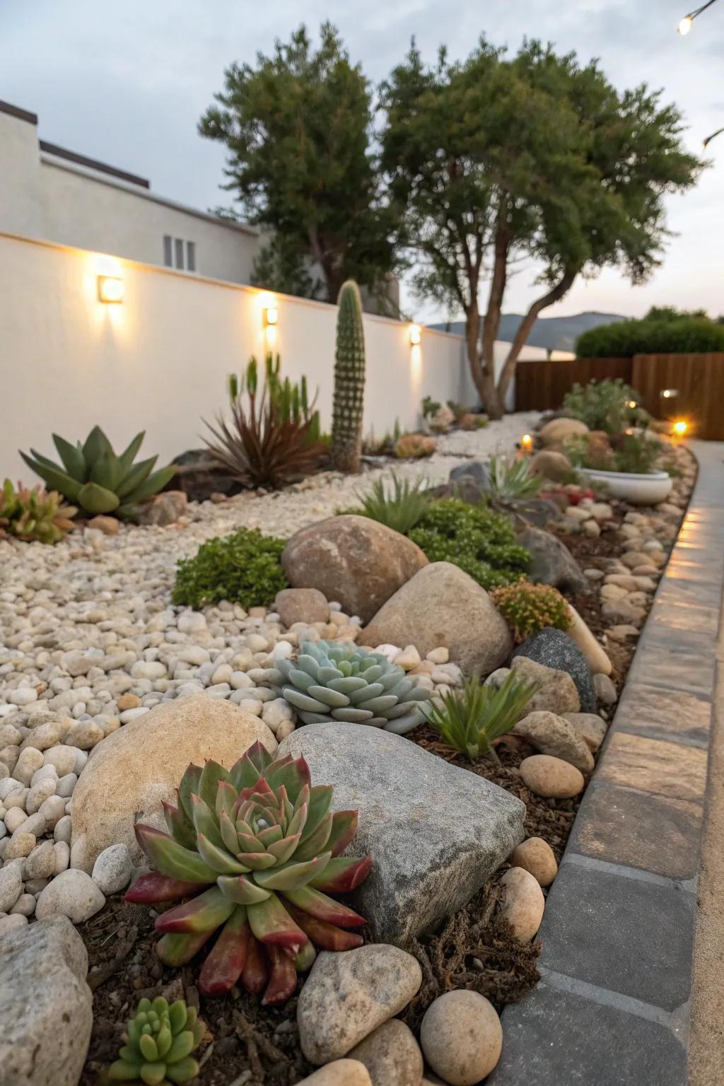 A stone garden embodying understated beauty and serenity.