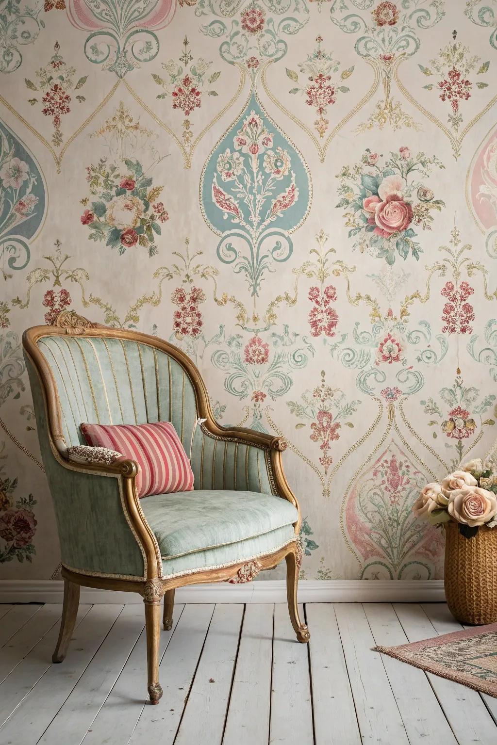 Journey back in time using an enchanting classic patterned paper.