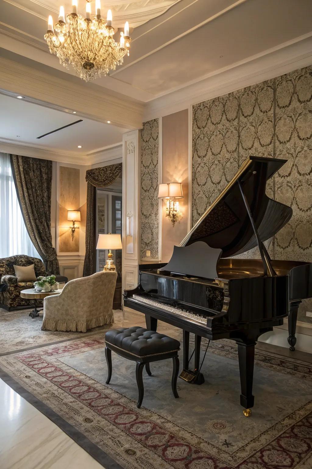 An array of textures adds depth and sophistication to the room.