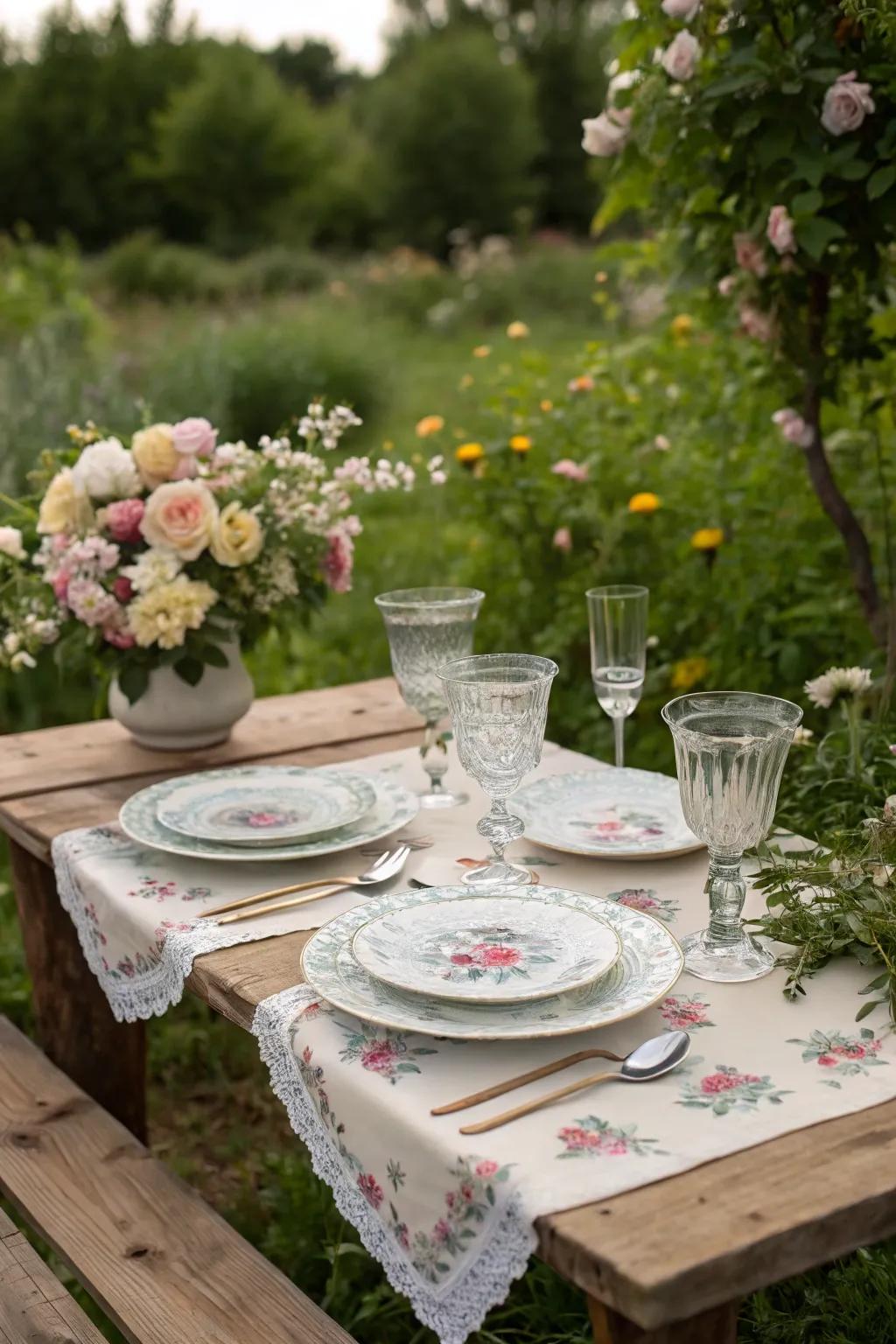 Coordinated table setting introduces a note of refinement to your repast.