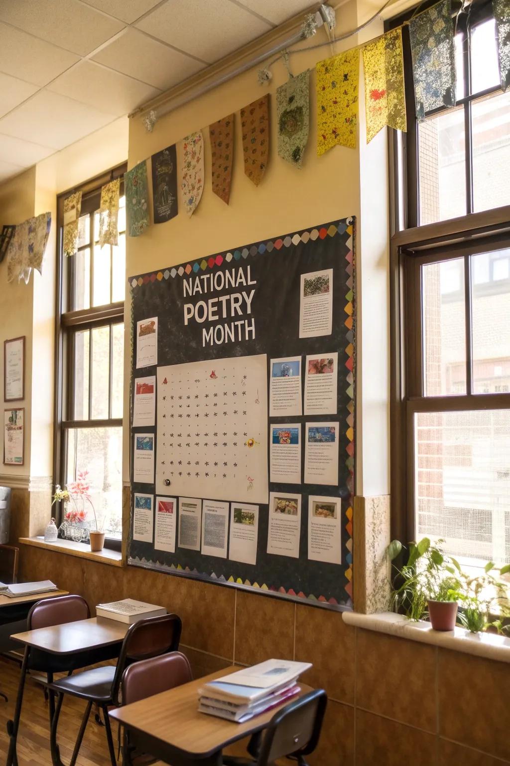 Celebrate National Verse Month with a thematic display.
