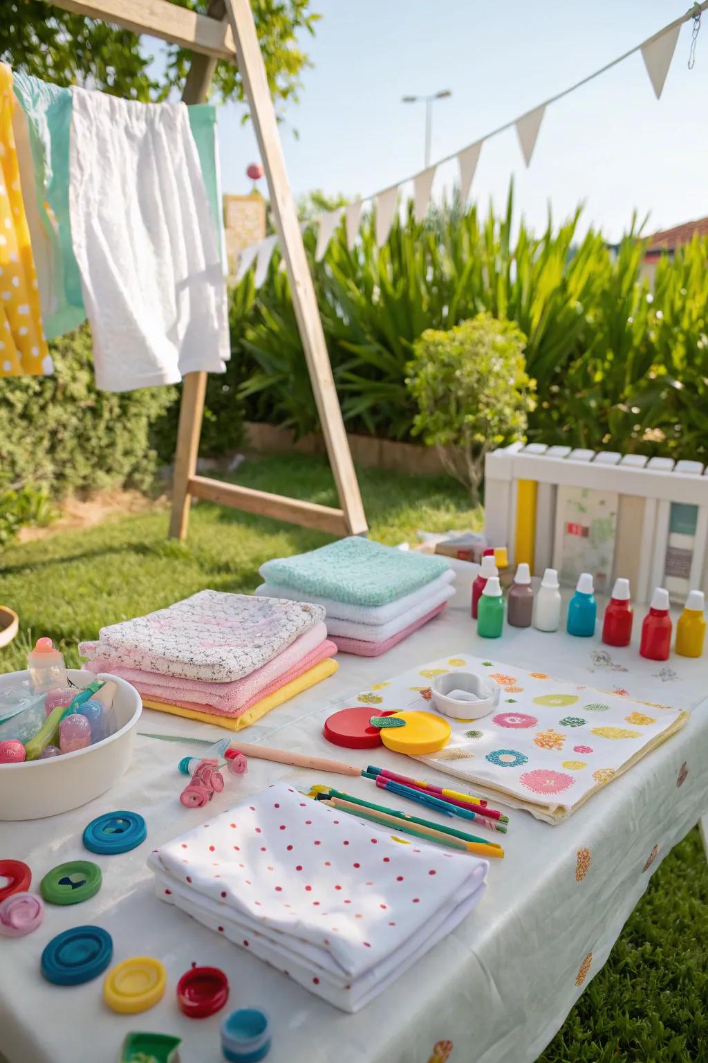 A bespoke creation station offering infant-centric initiatives for attendees.