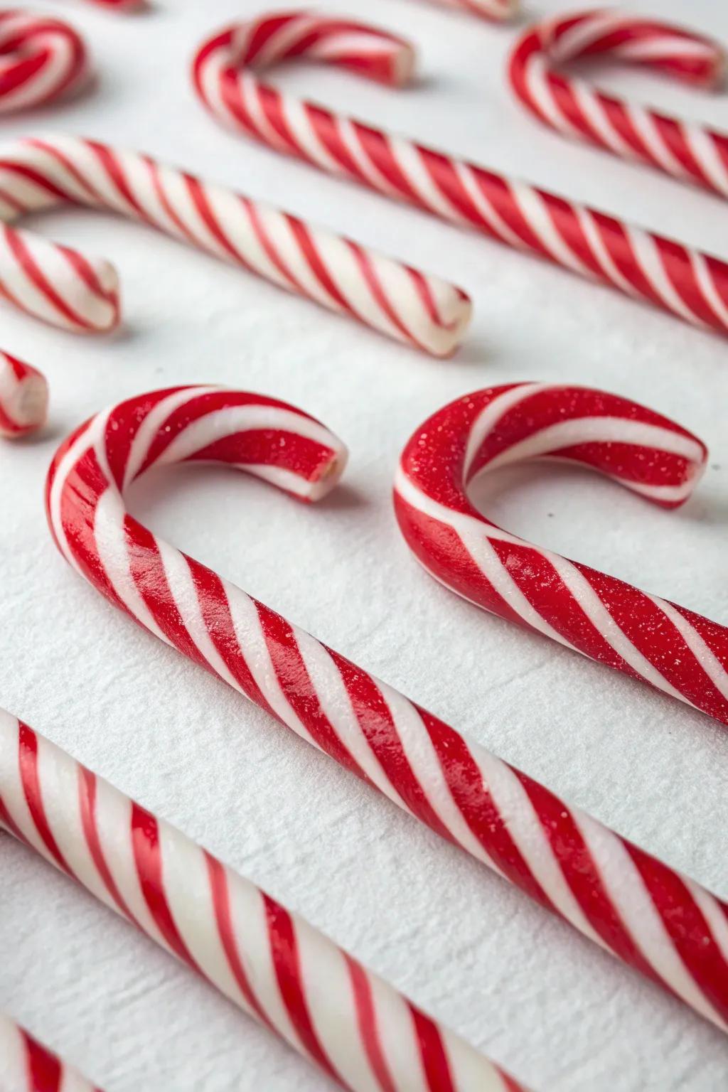 Whimsical confection stick design for festive allure.