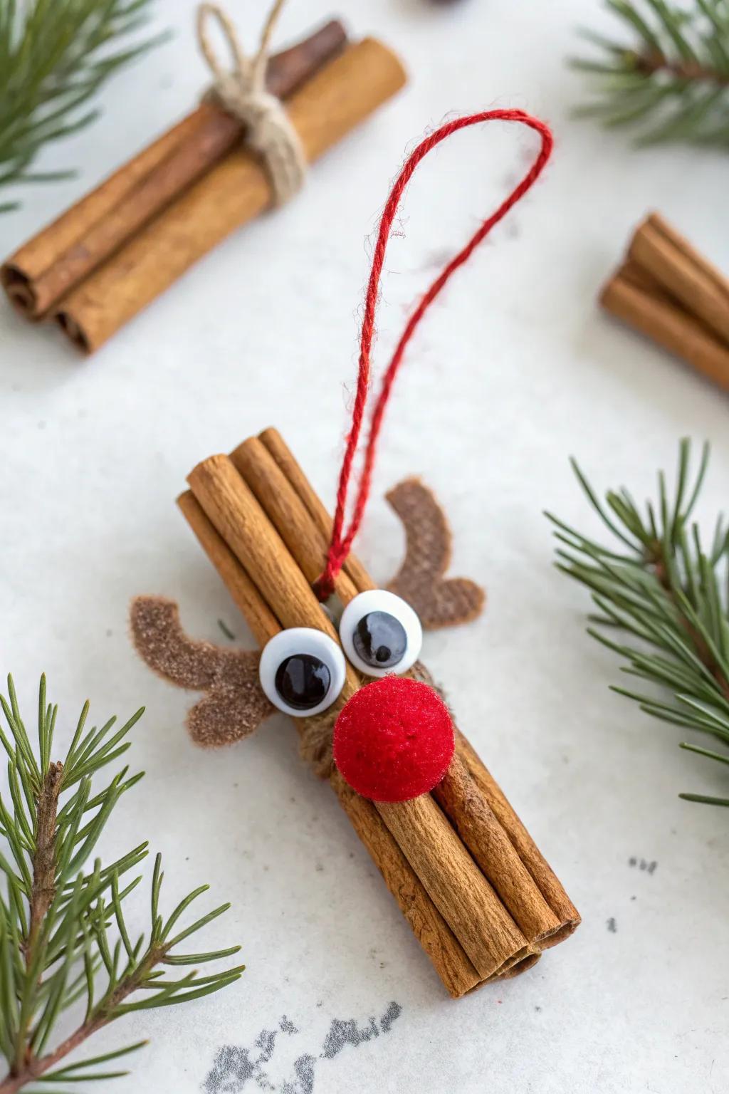 A charming fragrant stick reindeer prepared to impart festive joy and a delightful scent to your abode.