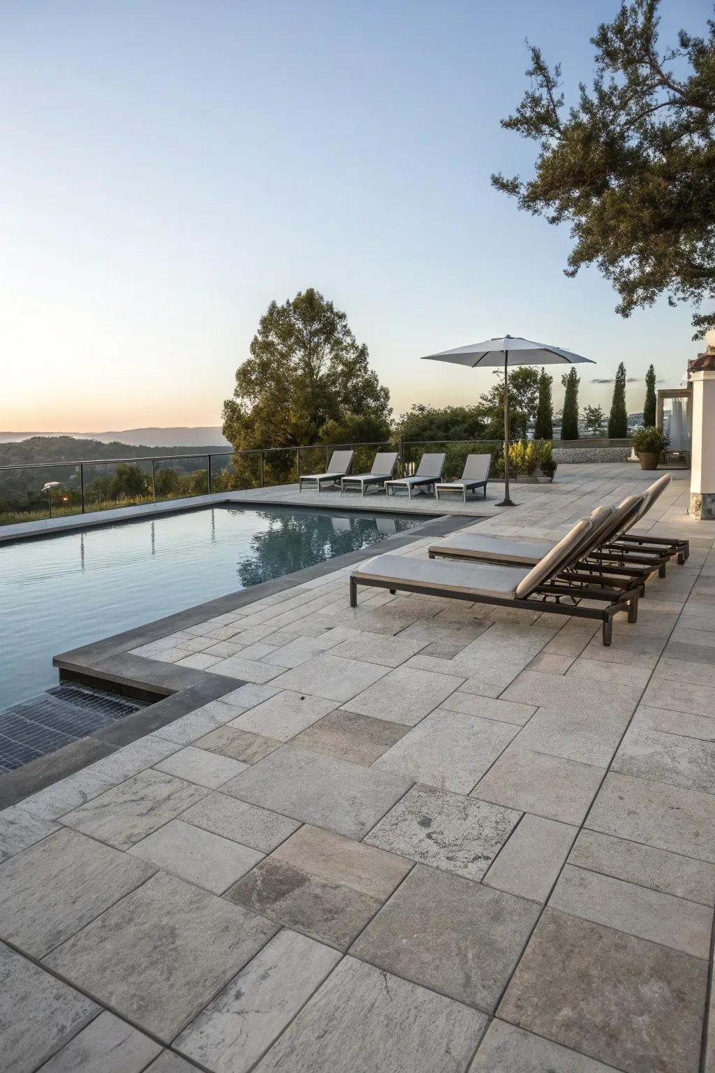 Luxurious pool decking establishes the foundation for ultimate relaxation.