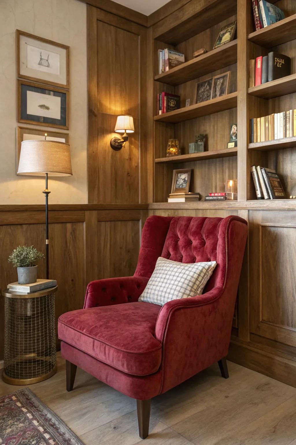 Mix textures for a rich retro sensation.