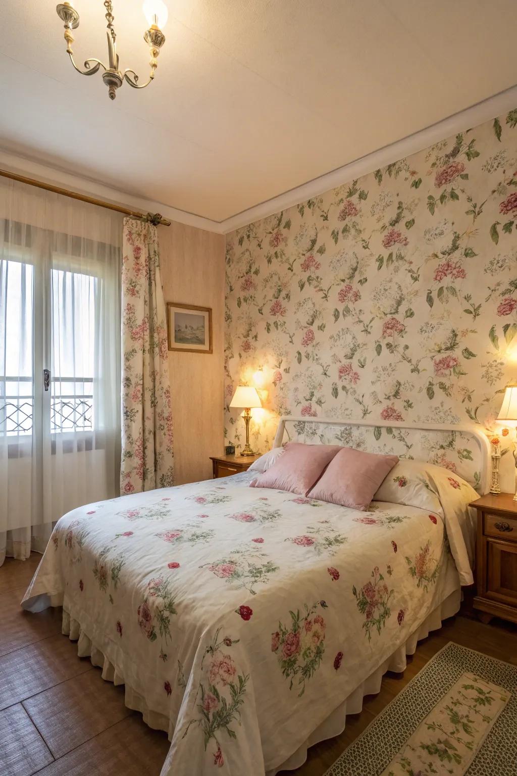 Floral patterns introduce a romantic touch inspired by nature.