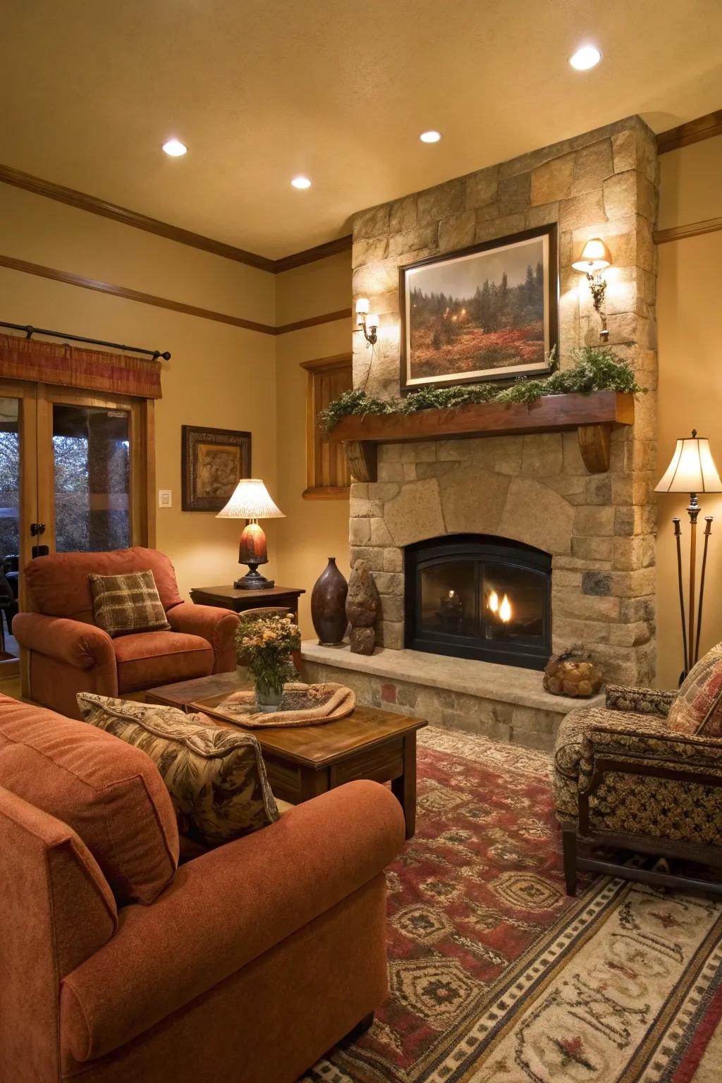 Hot tones deliver comfort and inviting charm to your home.