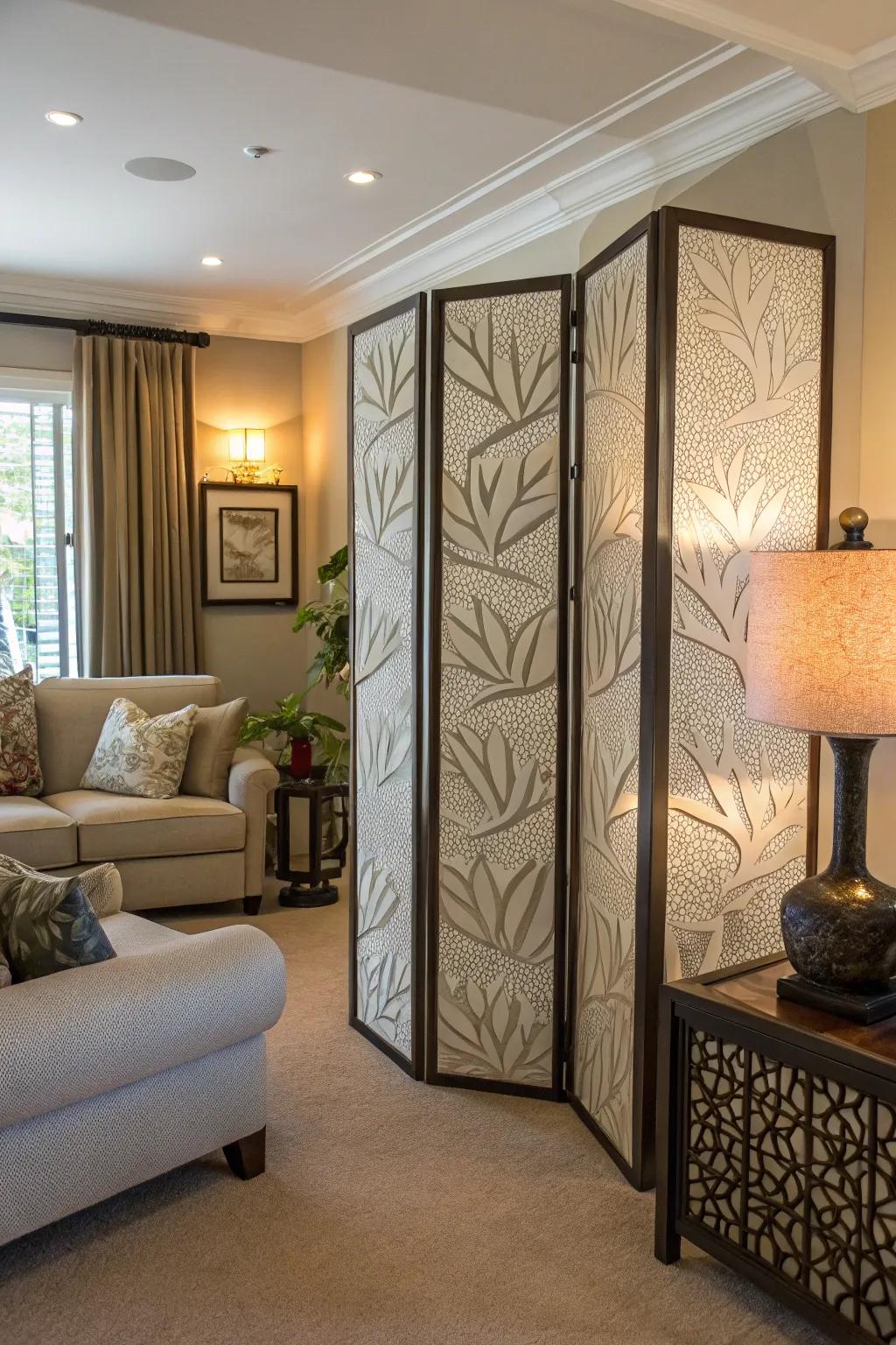 Textured panels seamlessly combine art and functionality in one beautiful solution.