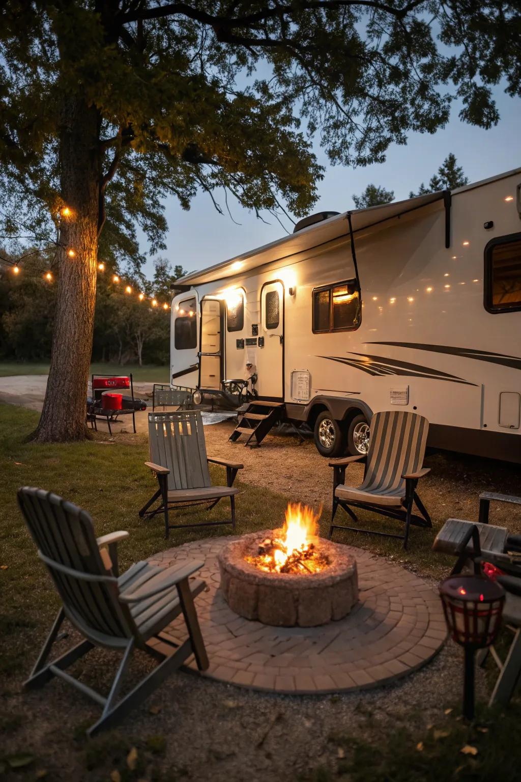 A fire pit is an absolute essential for both warmth and social engagement.